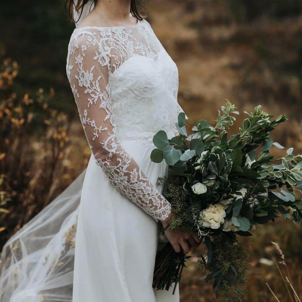 Kate Mcdonald Cropped Lace Wedding Dress Topper